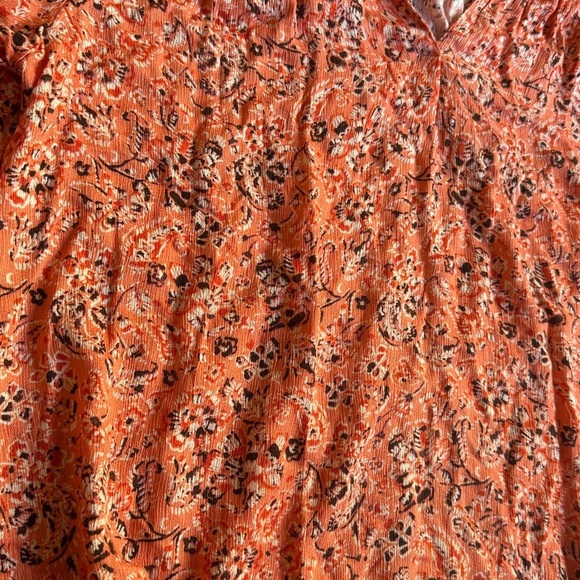 NWT Wit And Wisdom Floral Print orange top size XL (J10) - Picture 3 of 9